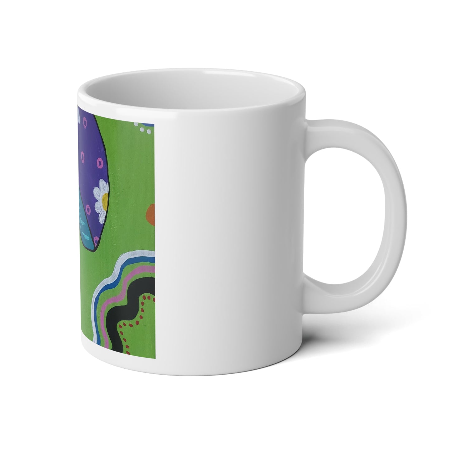 Marguerite Mushroom Jumbo Mug, 20oz (Peculiar Paintings Collection)