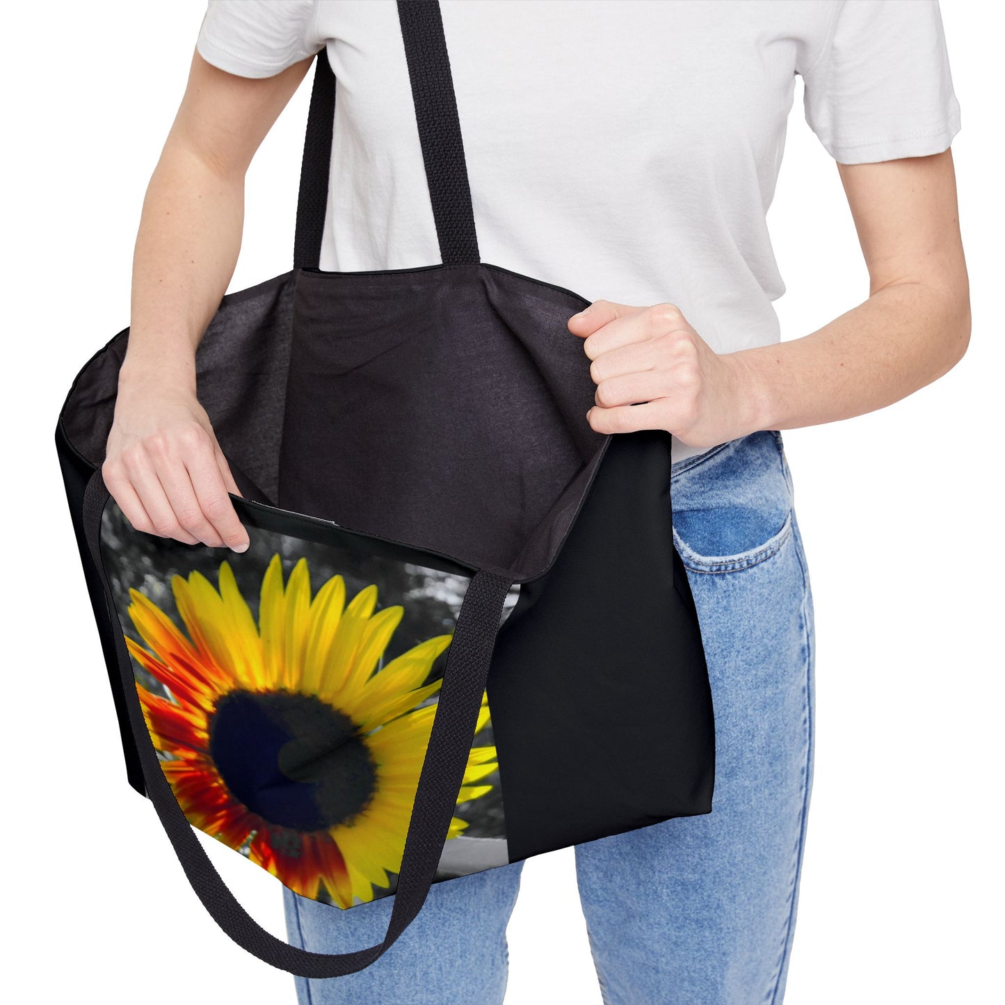 Mixed Sunflower Weekender Tote Bag (SP Photography Collection) BLACK