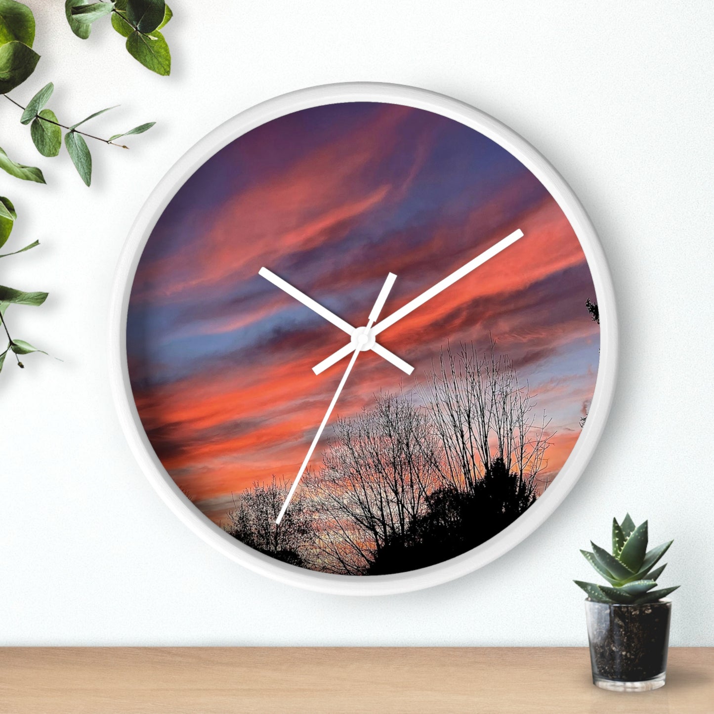 Pink Sky Wall Clock (B & J Collections)