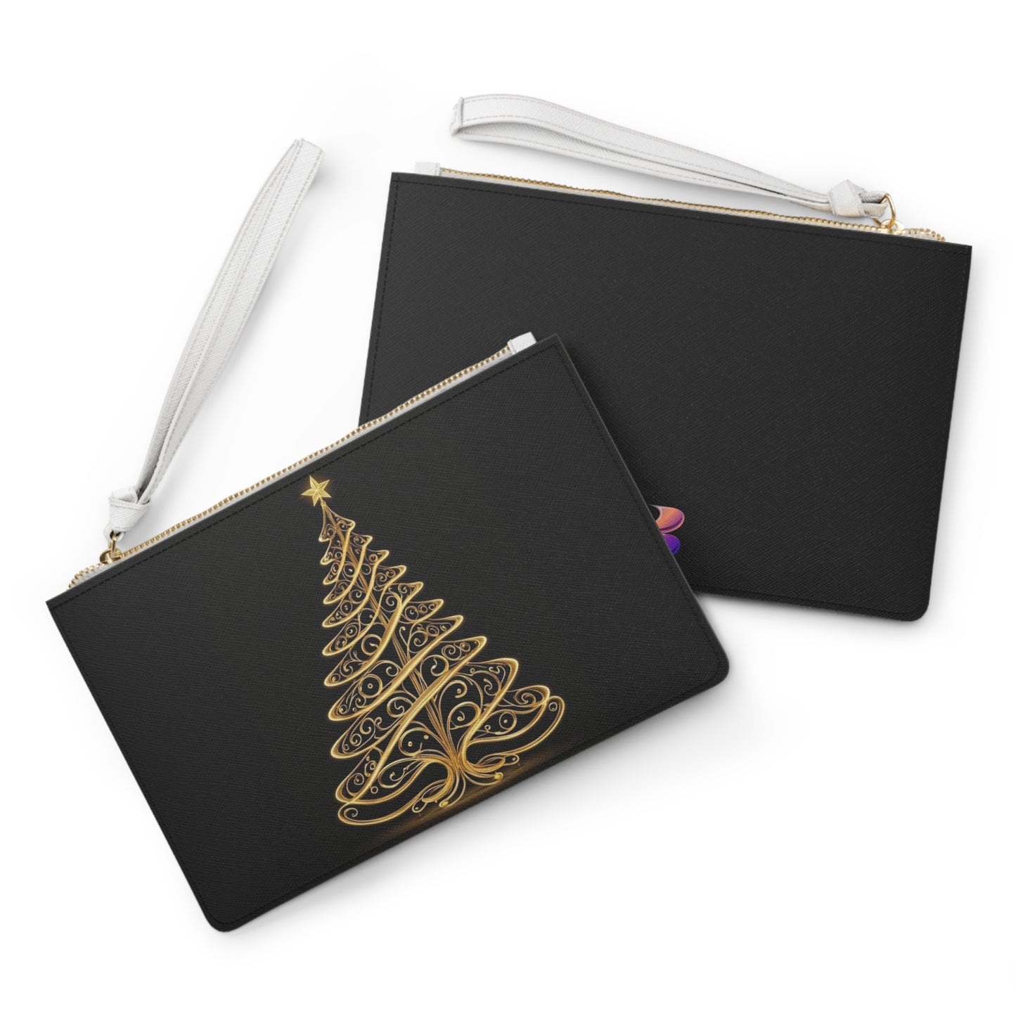 Golden Tree Large Clutch Bag (ai B & J Collections) BLACK