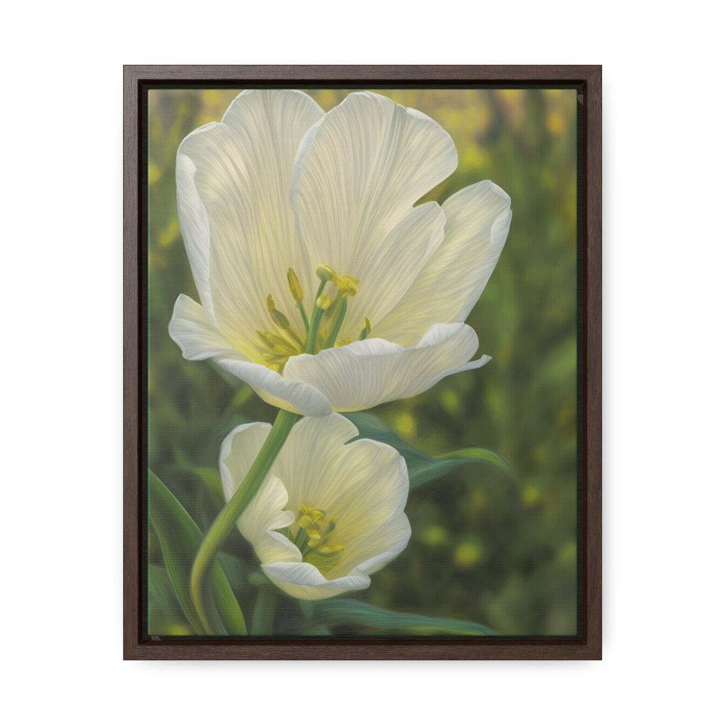 White Tulip Canvas Wraps, Vertical Frame (SP Photography Collection)