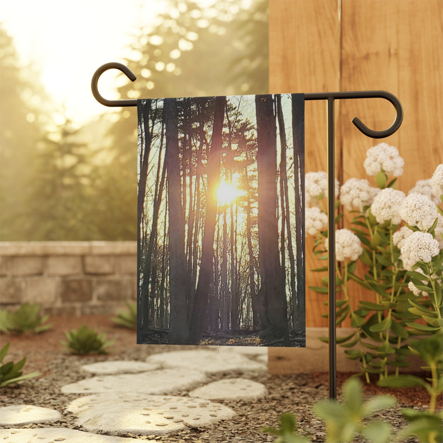 Into the trees Flag Garden & House Banner (Enchanted Exposures By Tammy Lyne) (Pole not included)