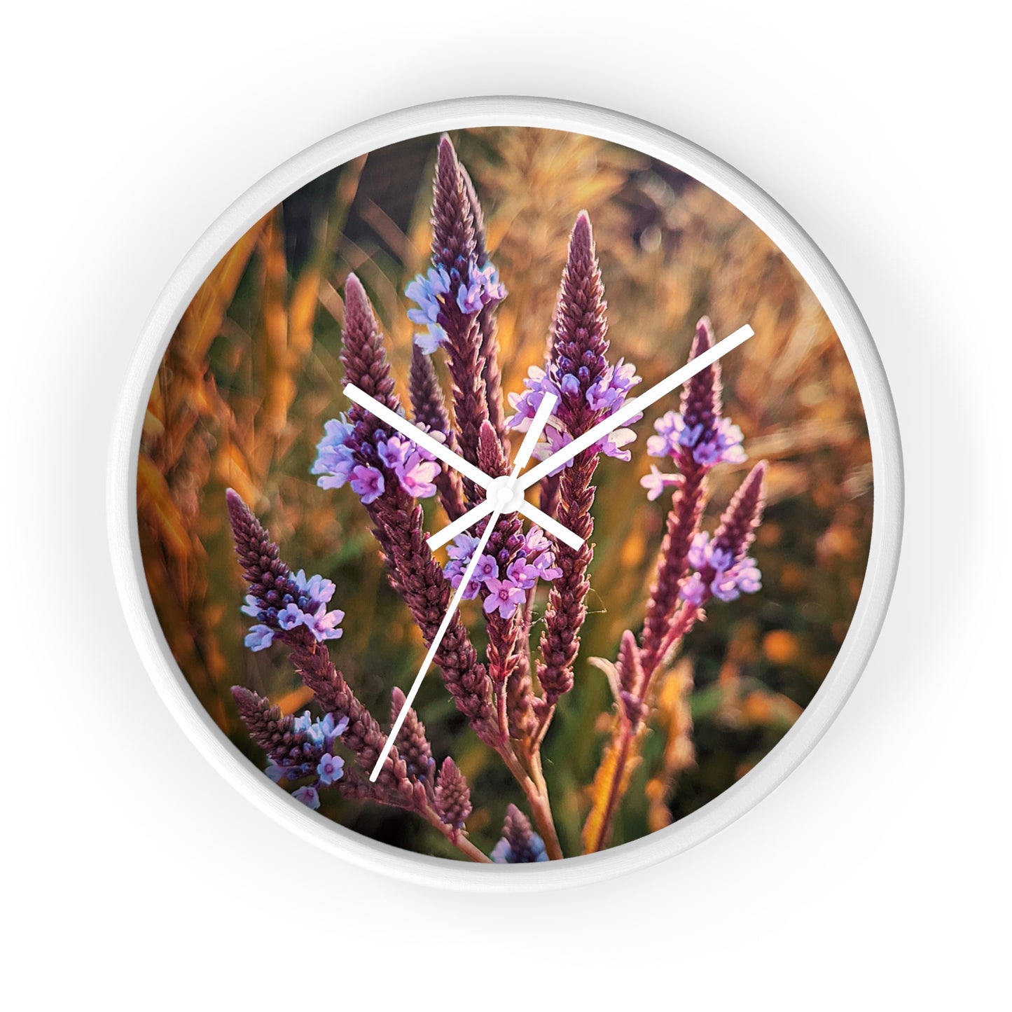 Purple Fields Wall Clock (SP Photography Collection)