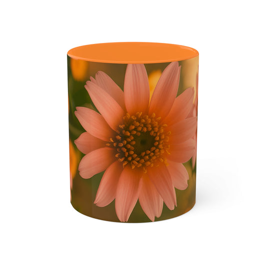 Peach Daisy Mug, 11oz (SP Photography Collection) ORANGE