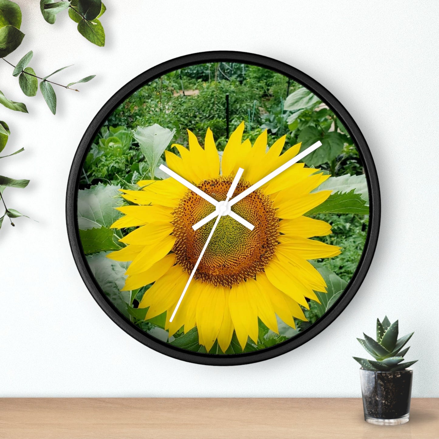 Yellow Sunflower Wall Clock (Enchanted Exposures By Tammy Lyne)