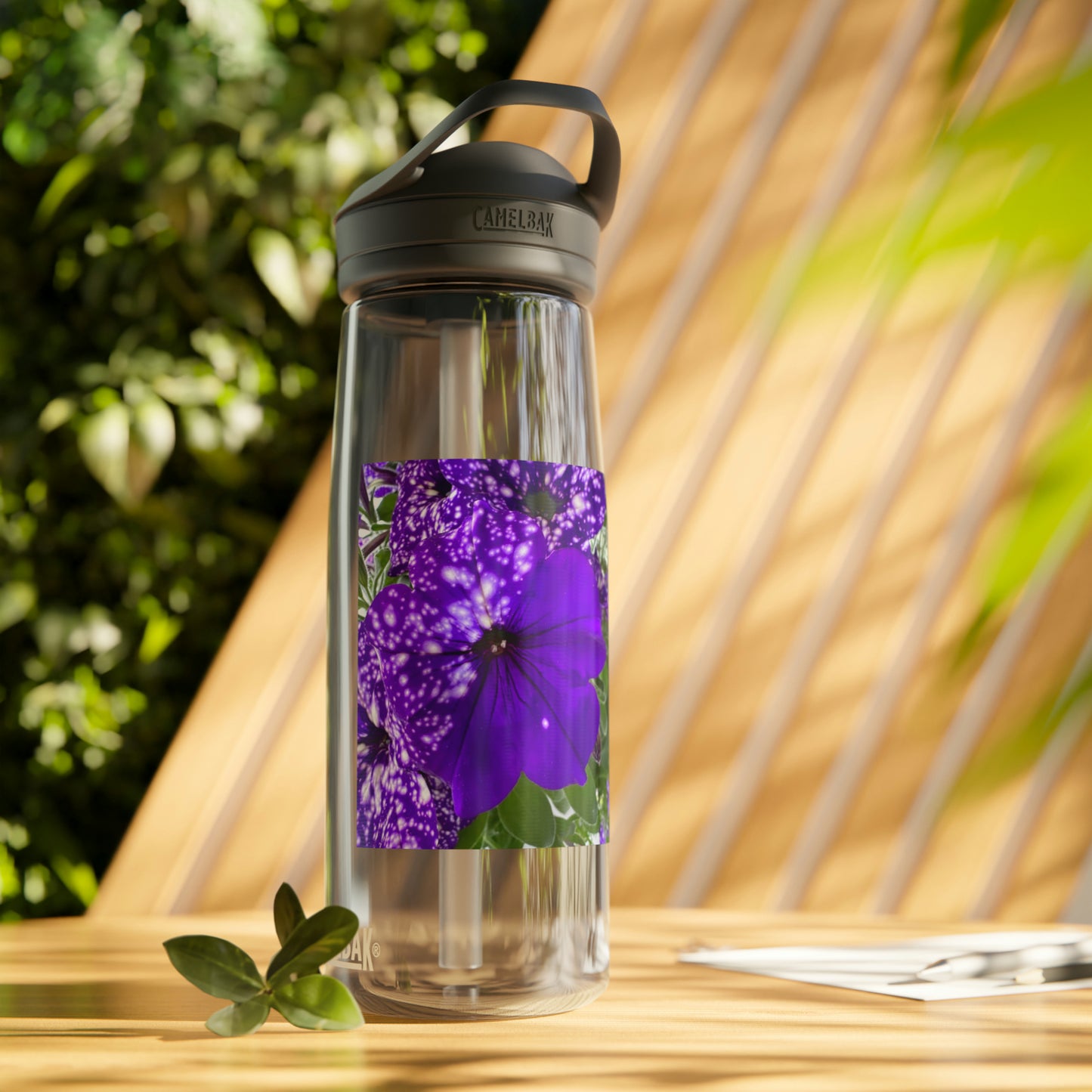 Purple Flower CamelBak Eddy®  Water Bottle, 25oz (Custom Creations By Catelyn)