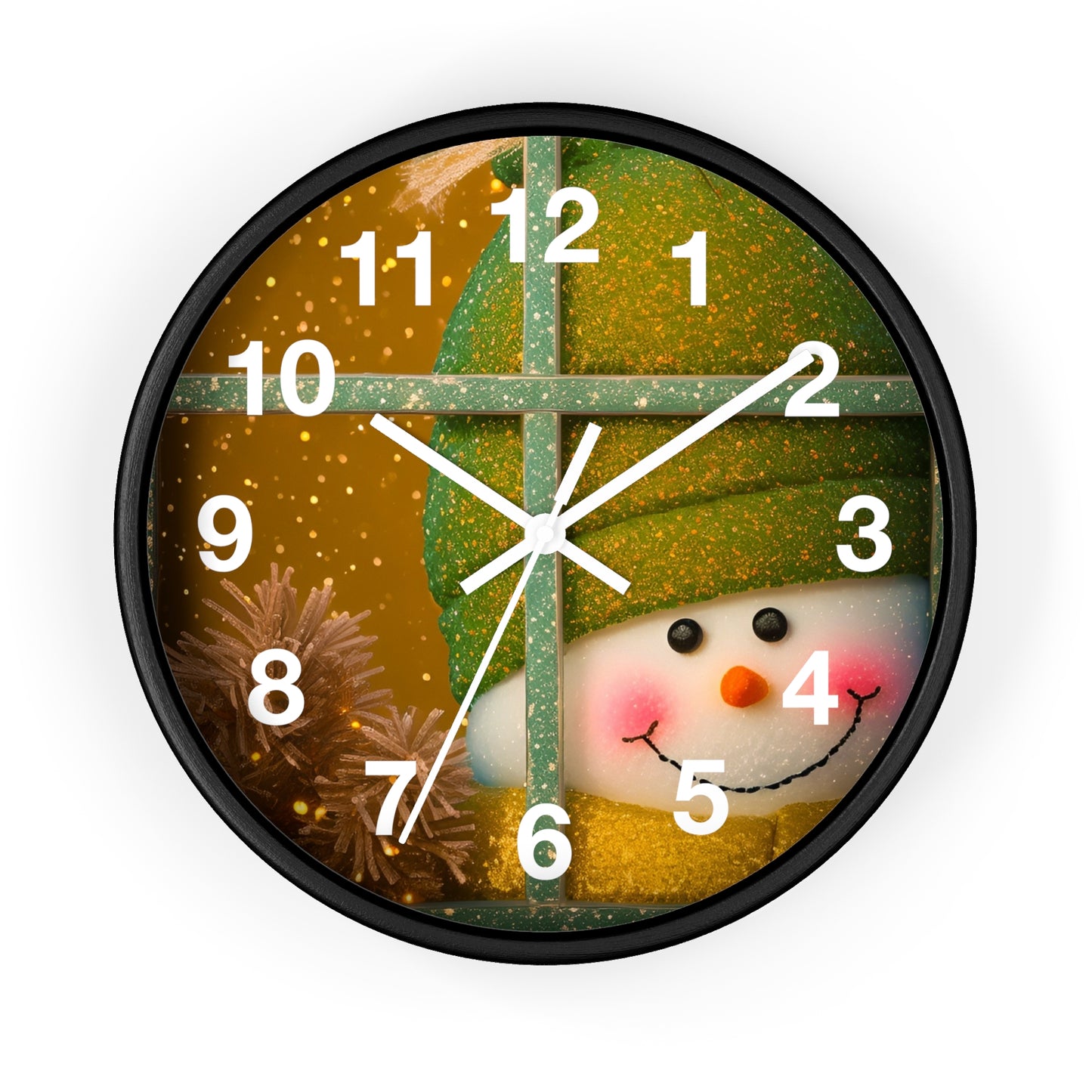 Peek A Boo Snowman Clock (SP Photography Collection)