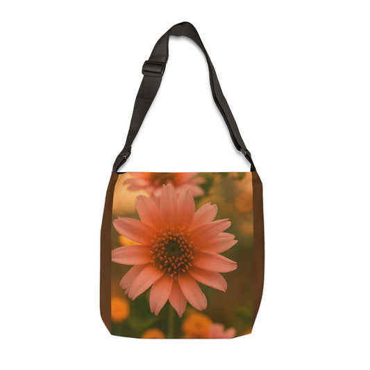 Pink Sunflower Adjustable Tote Bag (SP Photography Collection) BROWN