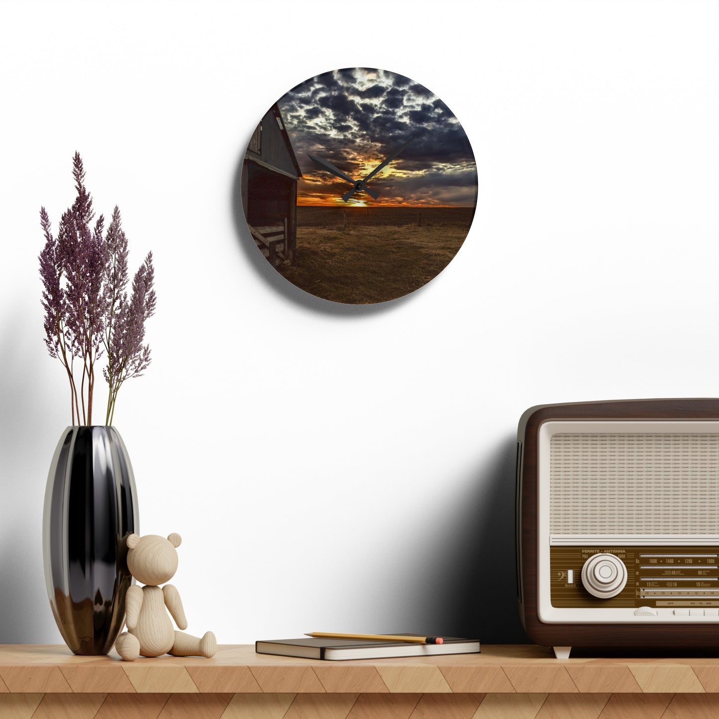 Gray Skies Acrylic Wall Clock(SP Photography Collection)