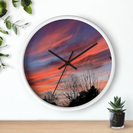 Pink Sky Wall Clock (B & J Collections)