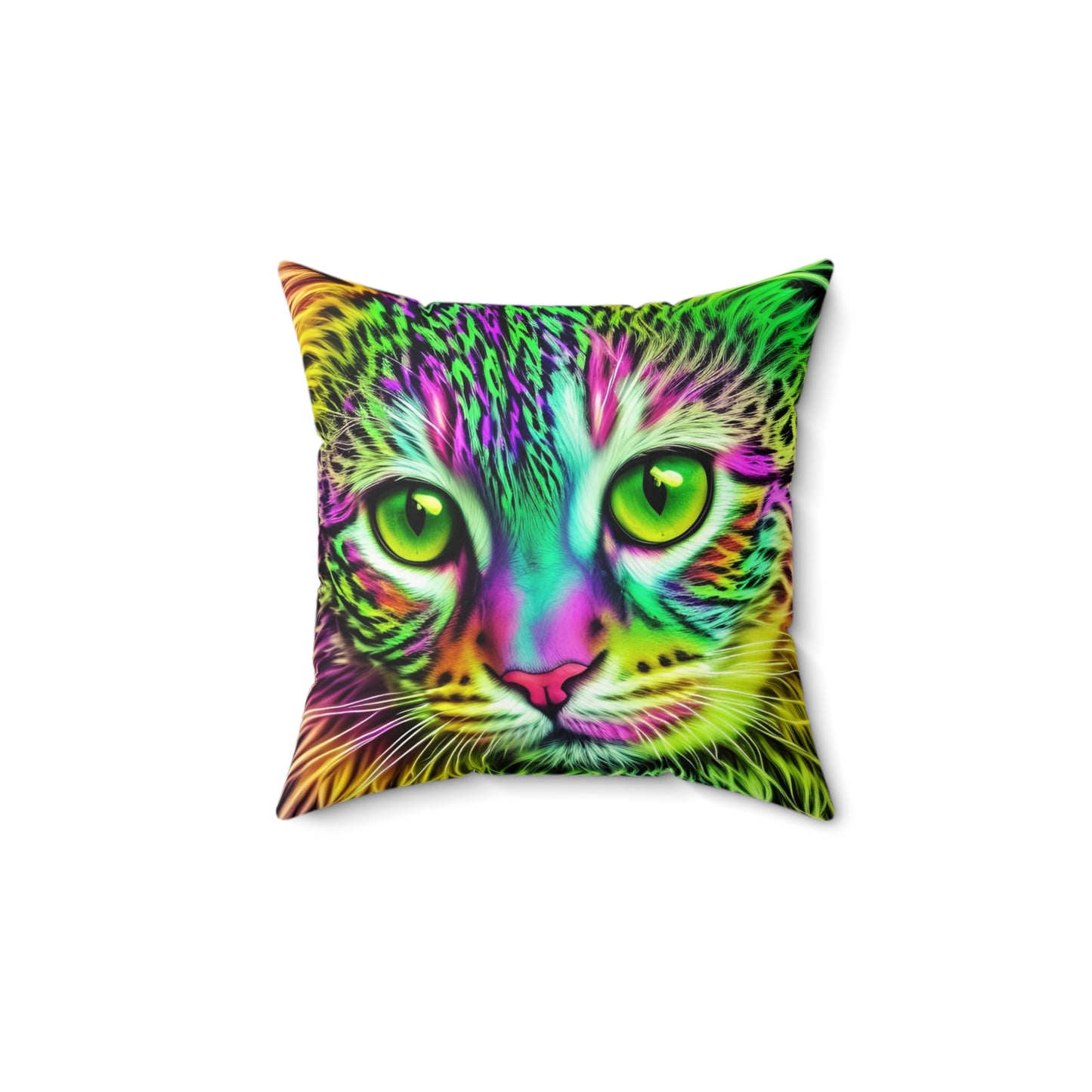 Colorful Kitty Polyester Square Pillow (SP Photography Collection) YELLOW