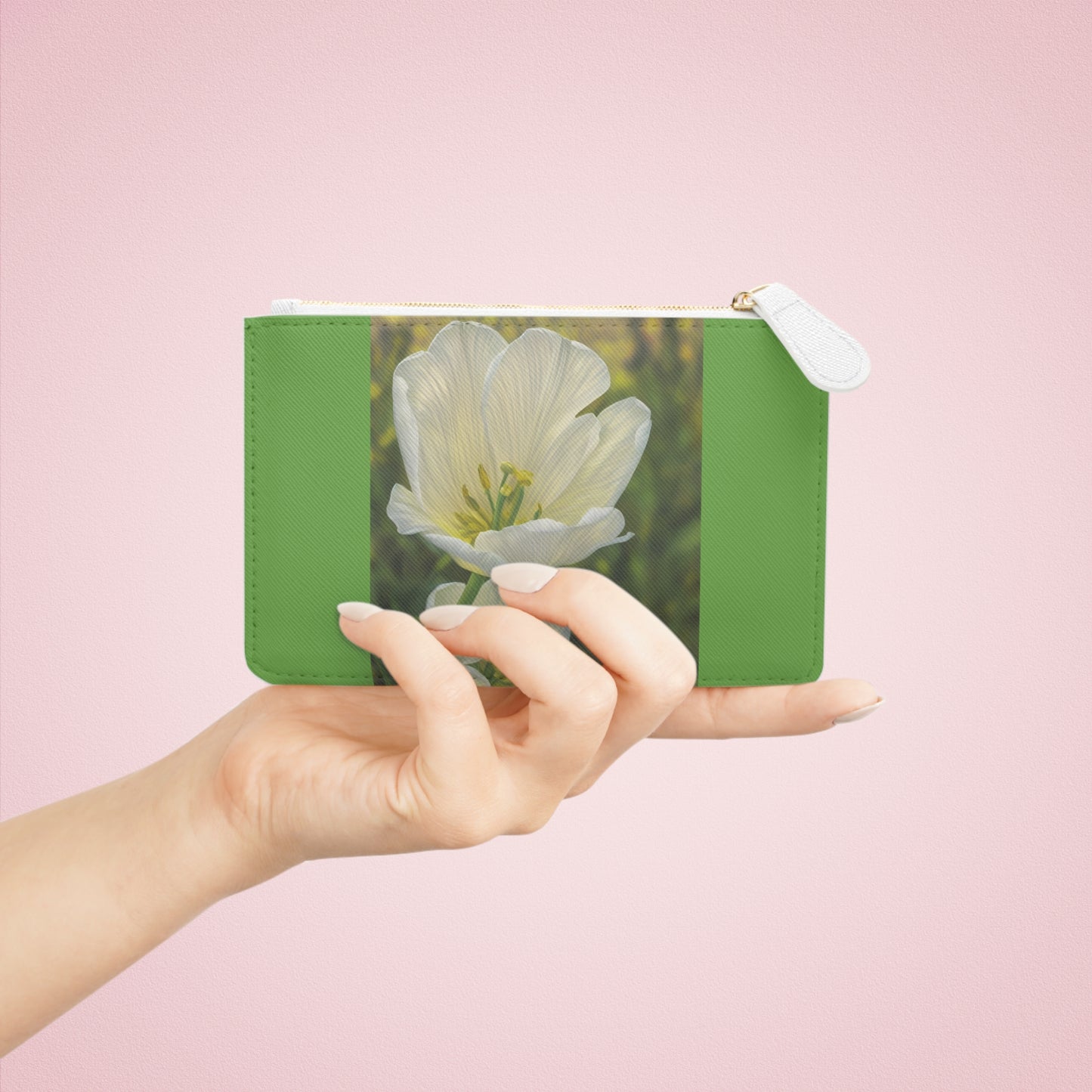 White Tulip Mini Clutch Bag (SP Photography Collection) GREEN