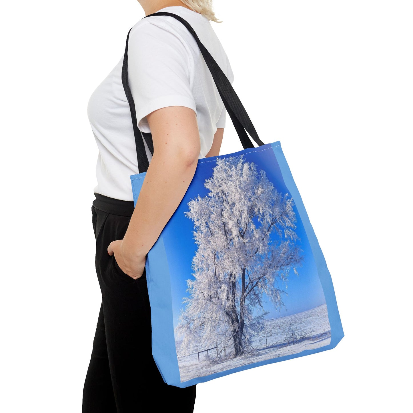 Snowy Tree Tote Bag (SP Photography Collection) BLUE