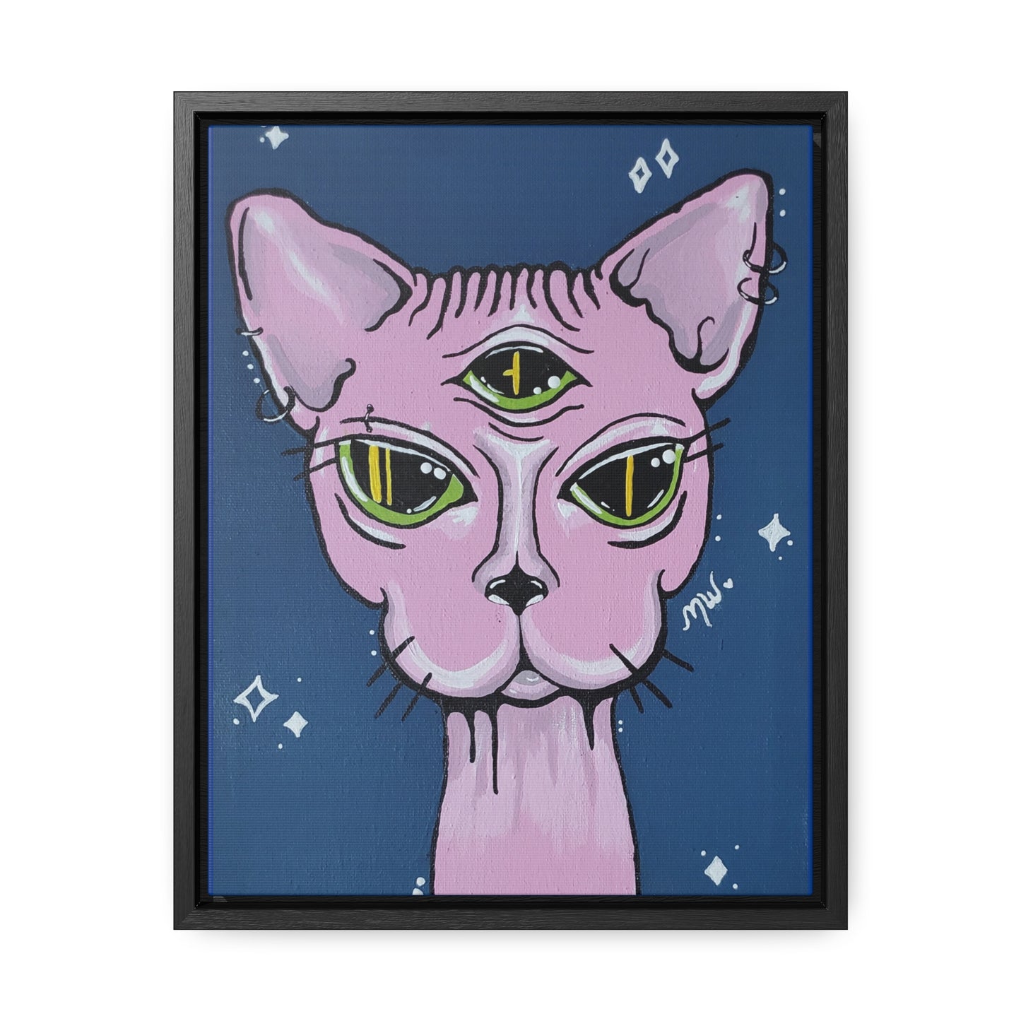 Madame Feline Canvas Wraps, Vertical Frame (Peculiar Paintings Collection)