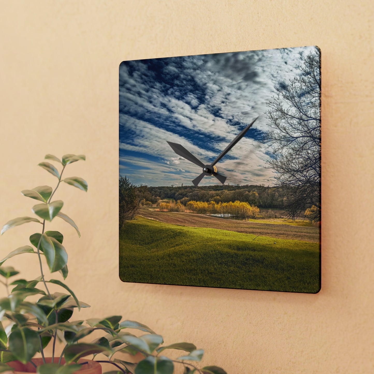 Rolling Clouds Acrylic Wall Clock (SP Photography Collection)