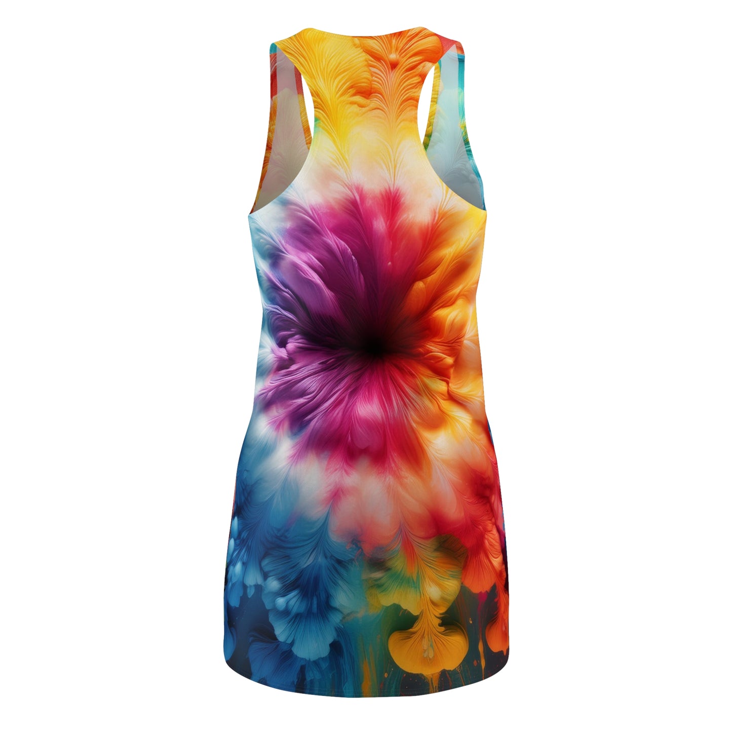 Cloud tie dye Women's Cut & Sew Racerback Dress (ai B & J Collections)