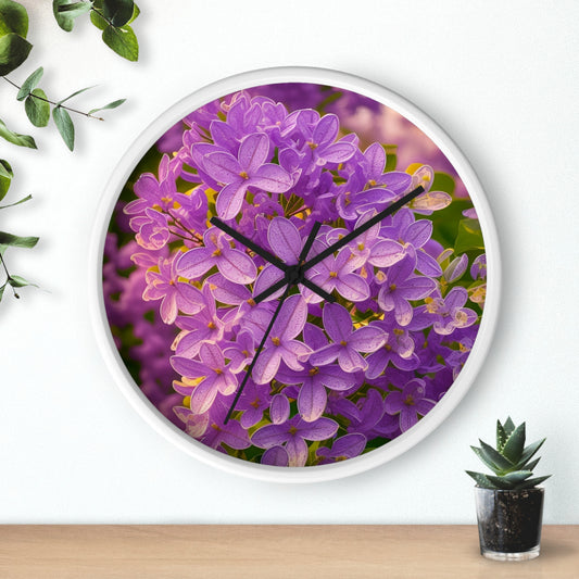 Purple Lilac Wall Clock (SP Photography Collection)