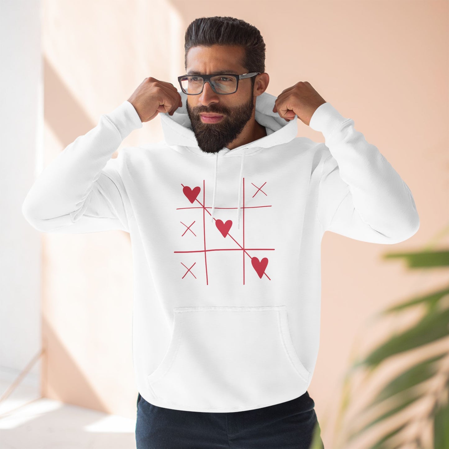 Won Heart Panel Fleece Hoodie ( B & J Collections)