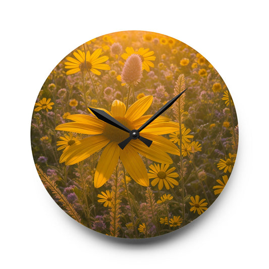 Narrow leaf Acrylic Wall Clock (SP Photography Collection)