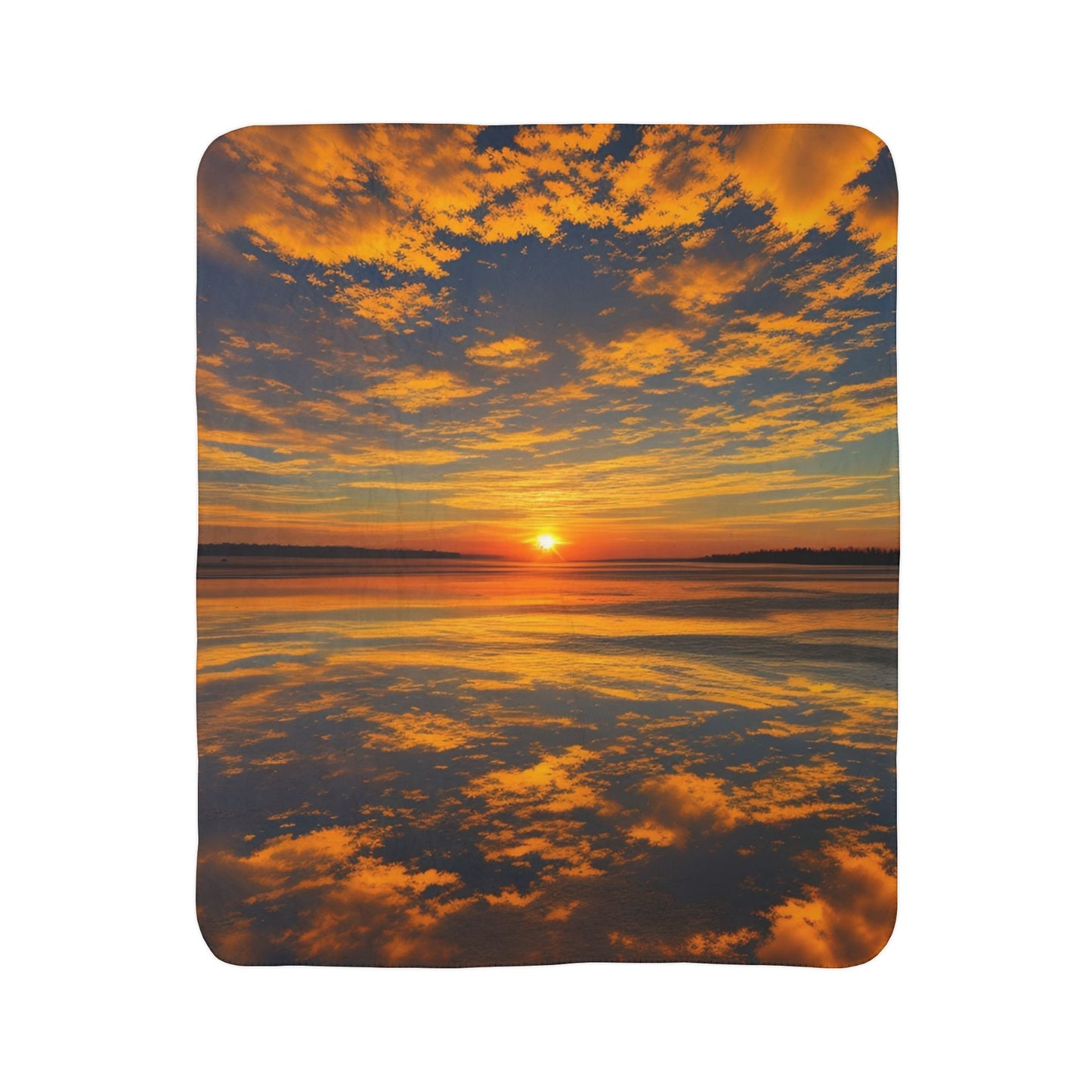 Orange Skies Fleece Sherpa Blanket (SP Photography Collection)