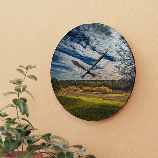 Rolling Clouds Sky Acrylic Wall Clock (SP Photography Collection)