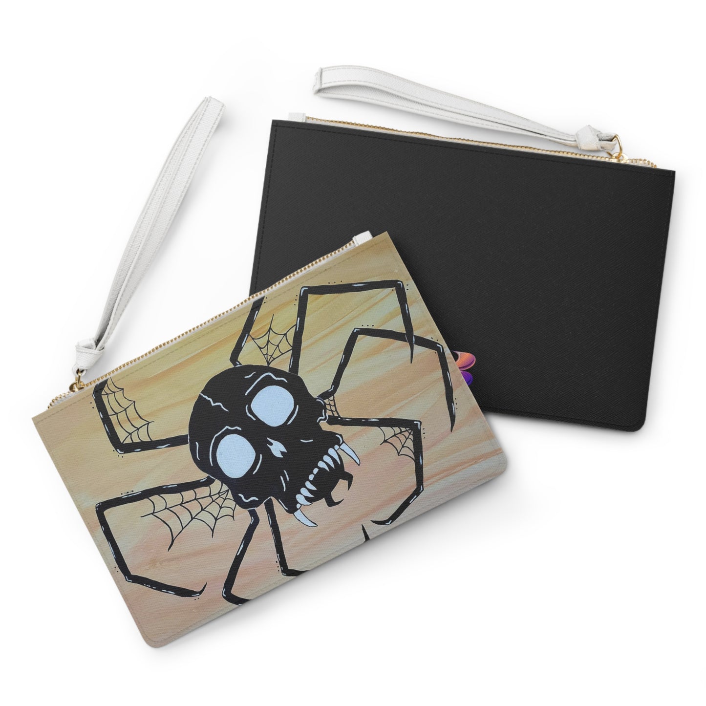 Spike Large Clutch Bag (Peculiar Paintings Collection) BLACK