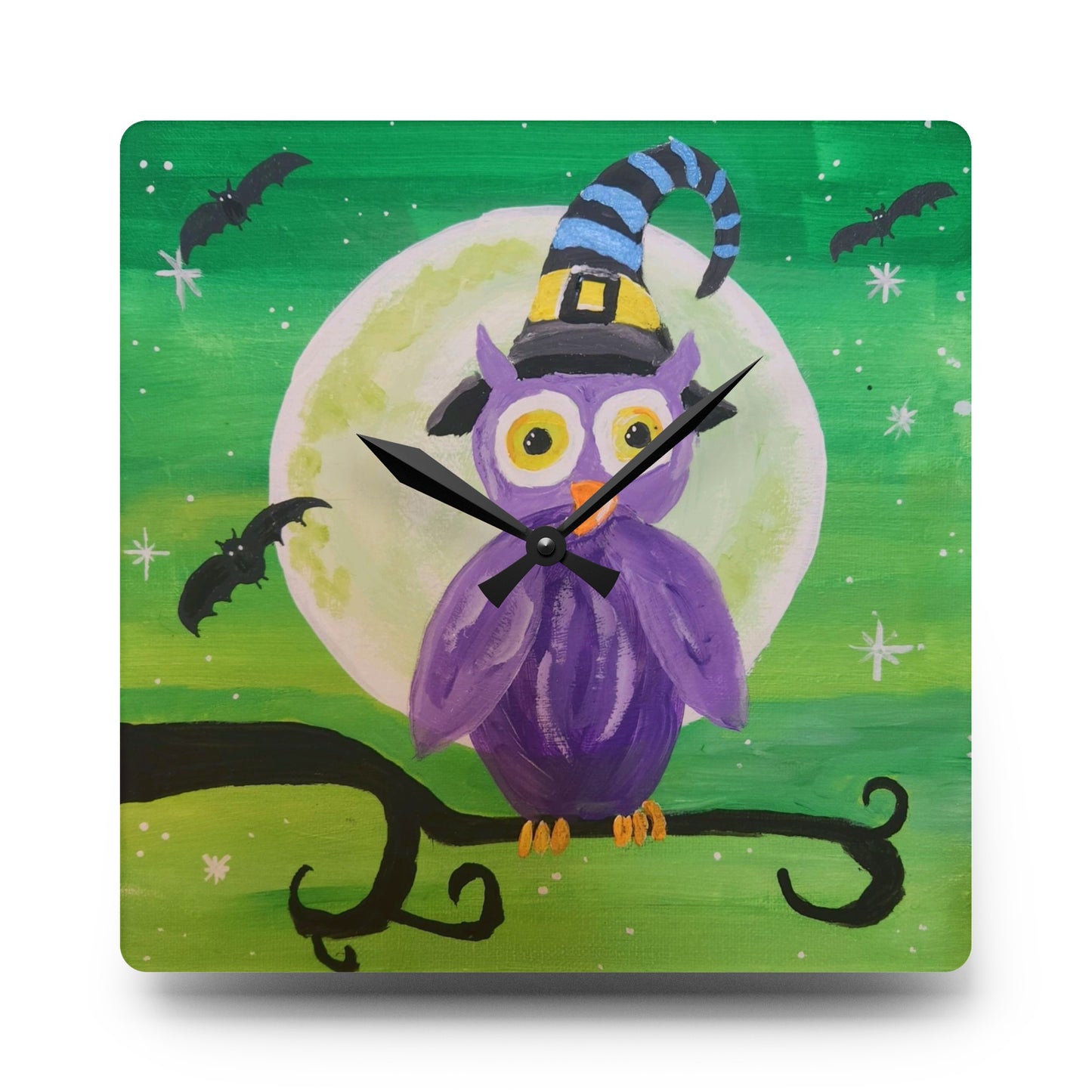 Night Owl Acrylic Wall Clock (Brookson Collection)