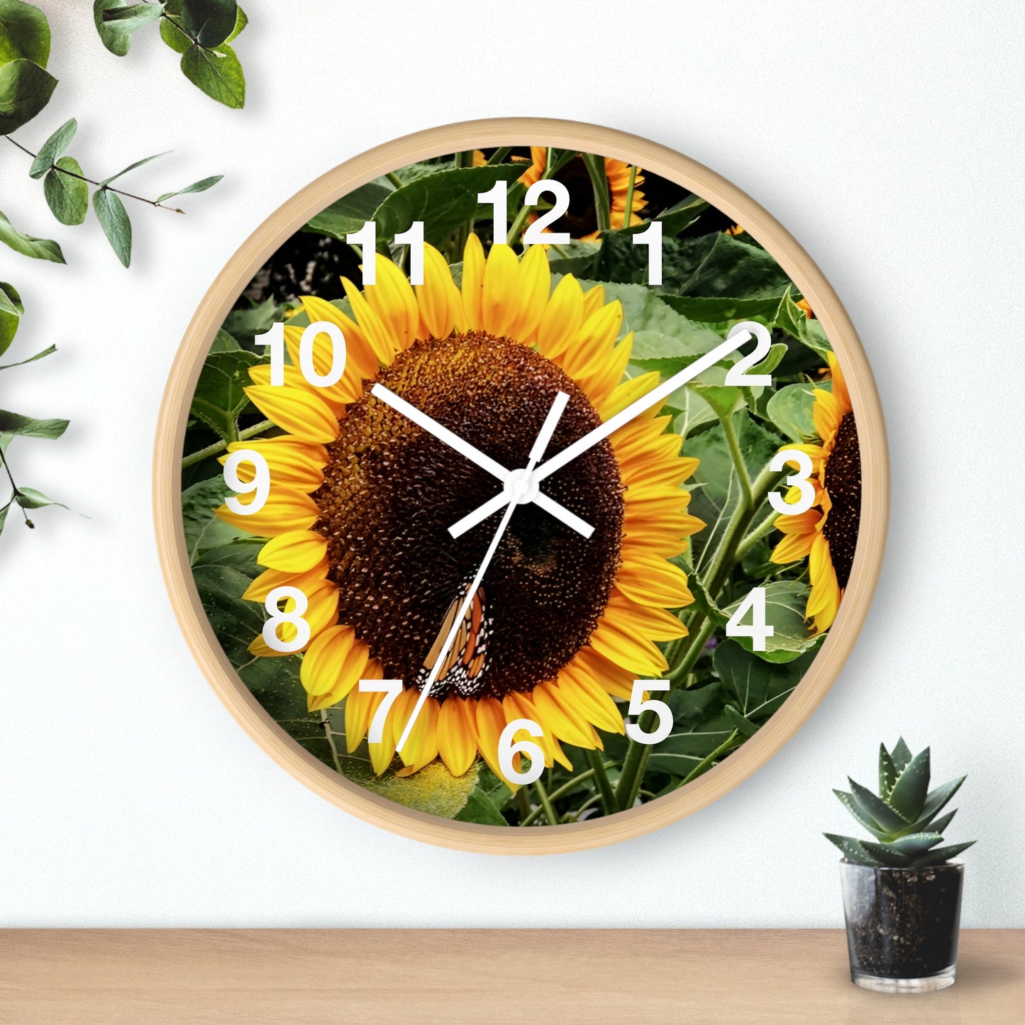 Bright Sunflower Wall Clock (Enchanted Exposures By Tammy Lyne)