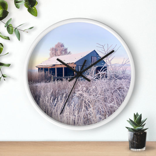 Wintery Barn Wall Clock (SP Photography Collection)