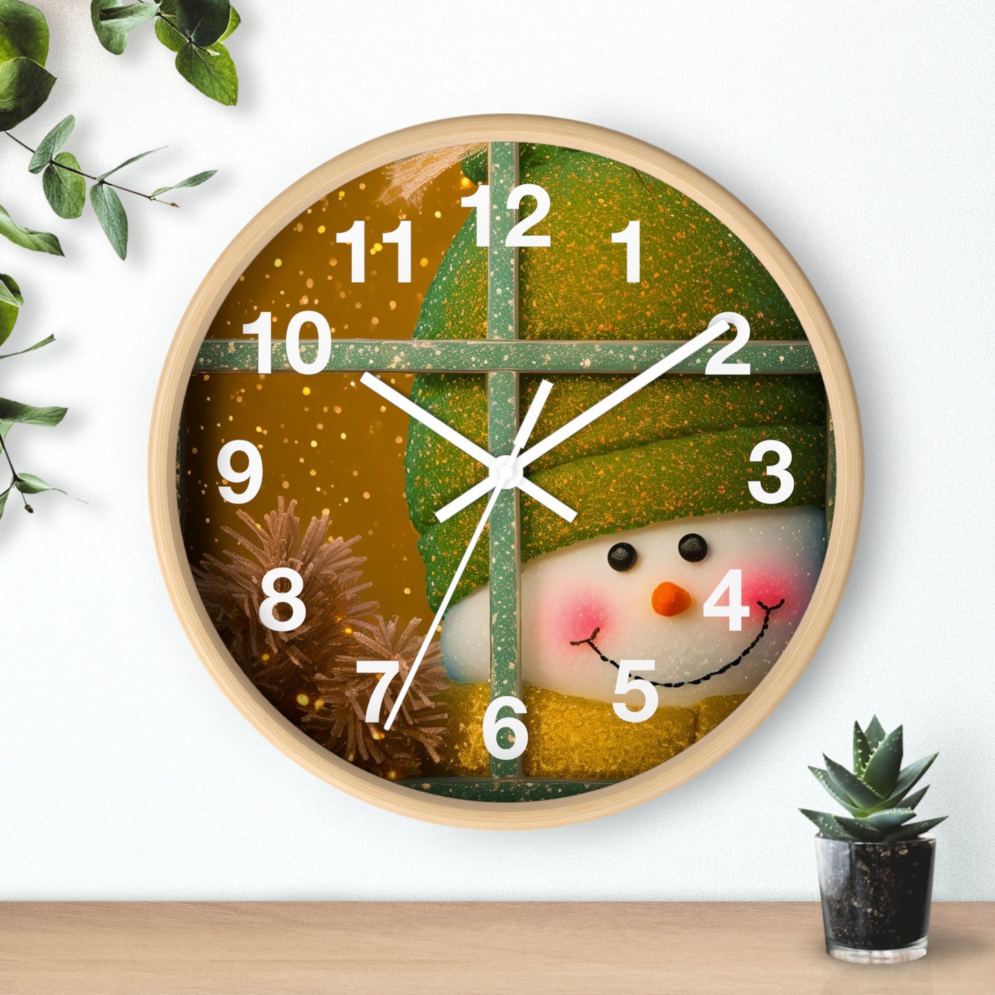 Peek A Boo Snowman Clock (SP Photography Collection)