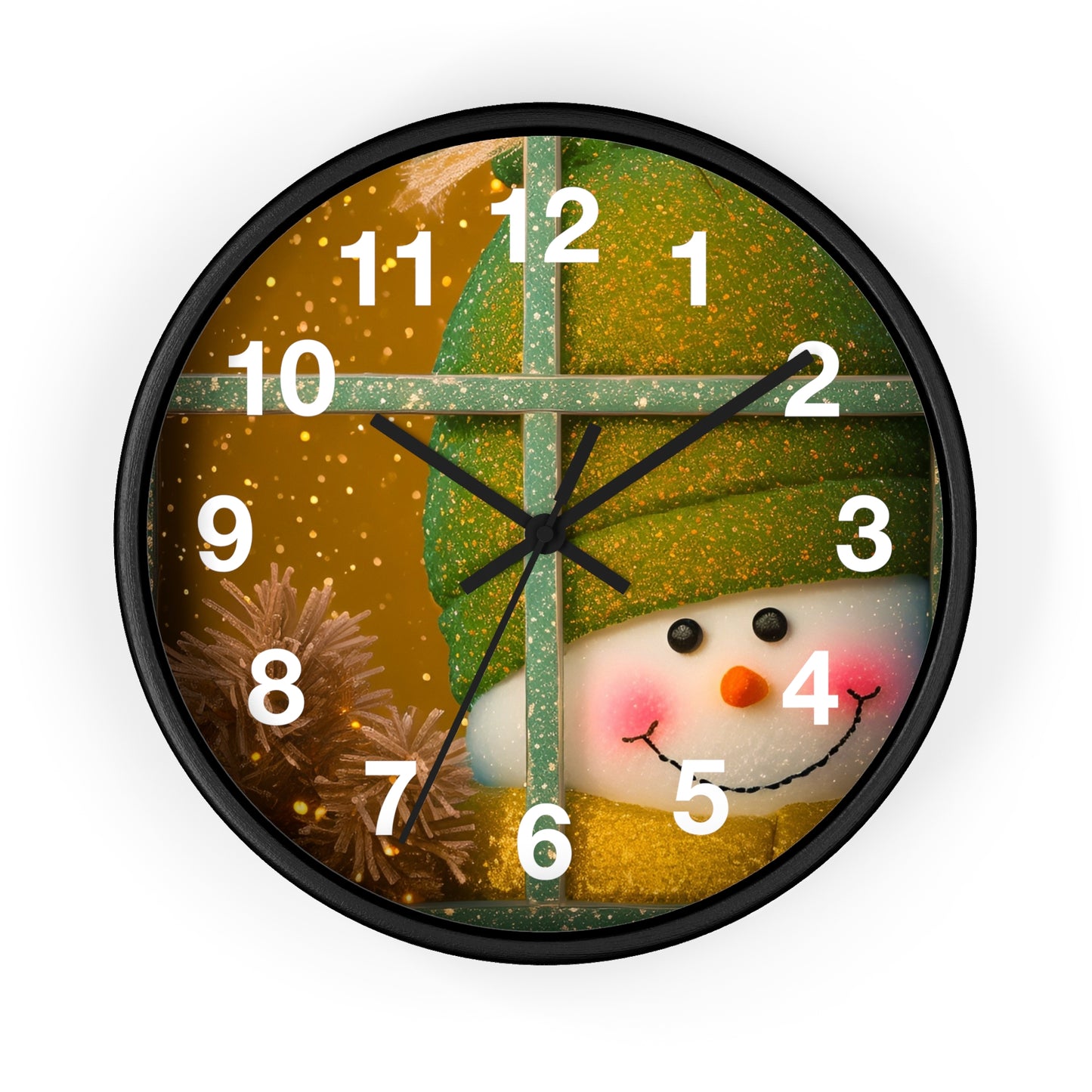 Peek A Boo Snowman Clock (SP Photography Collection)