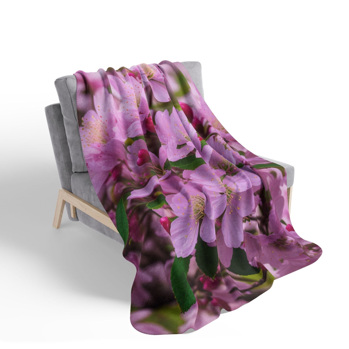 Cherry Blossom Fleece Sherpa Blanket (SP Photography Collection)