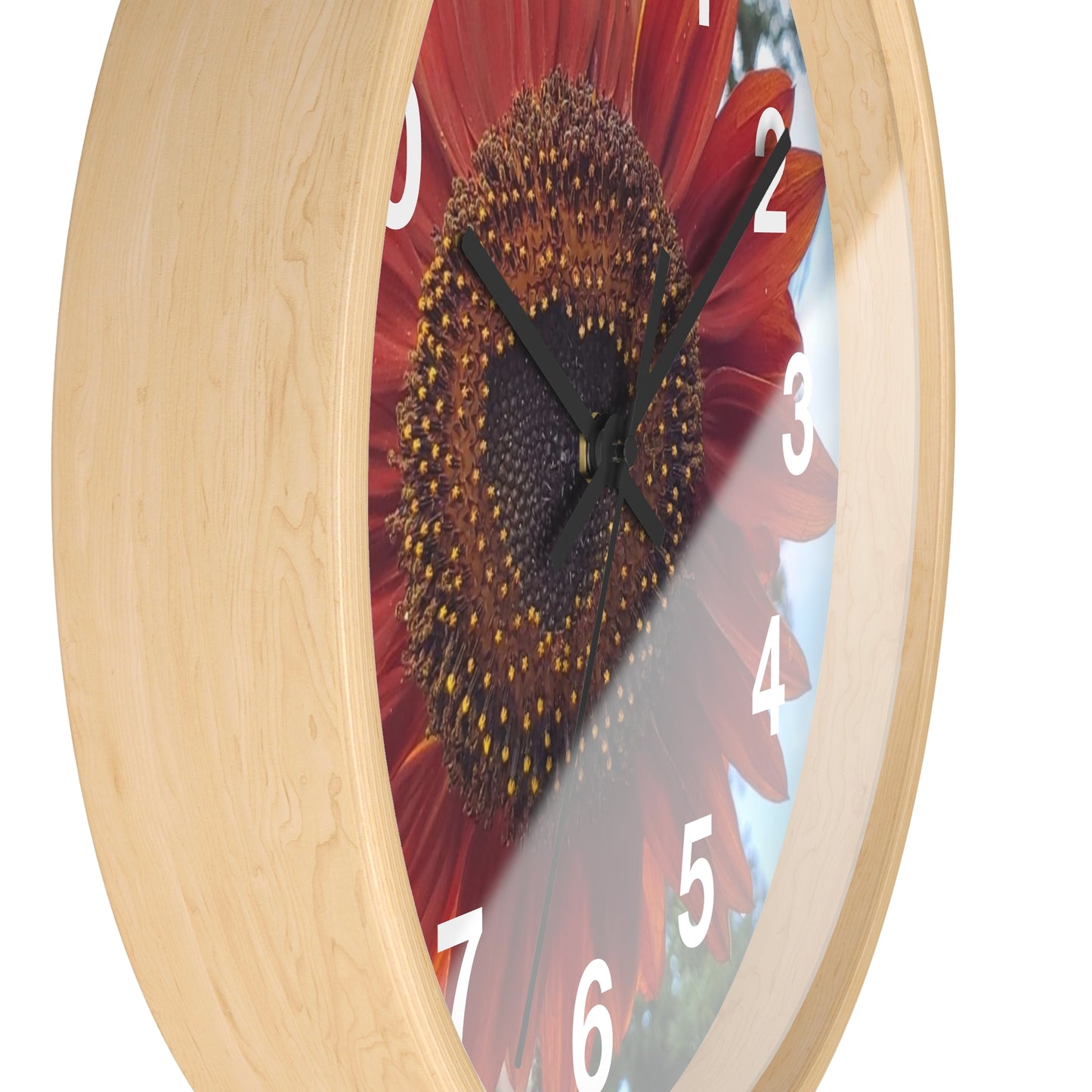 Heart Sunflower Wall Clock (Enchanted Exposures By Tammy Lyne)