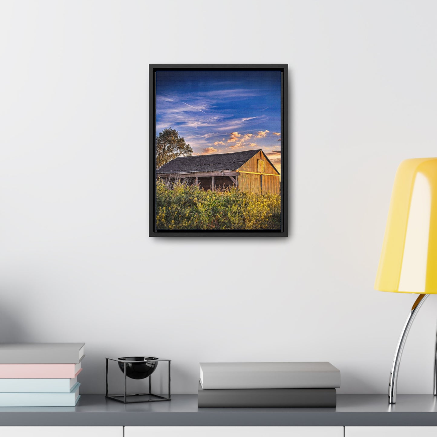 Grassy Barn Canvas Wraps, Vertical Frame (SP Photography Collection)