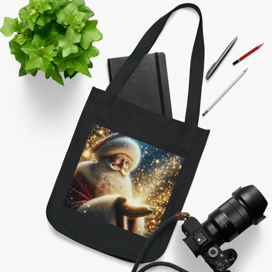 Santa Magic Organic Canvas Tote Bag (ai B & J Collections)