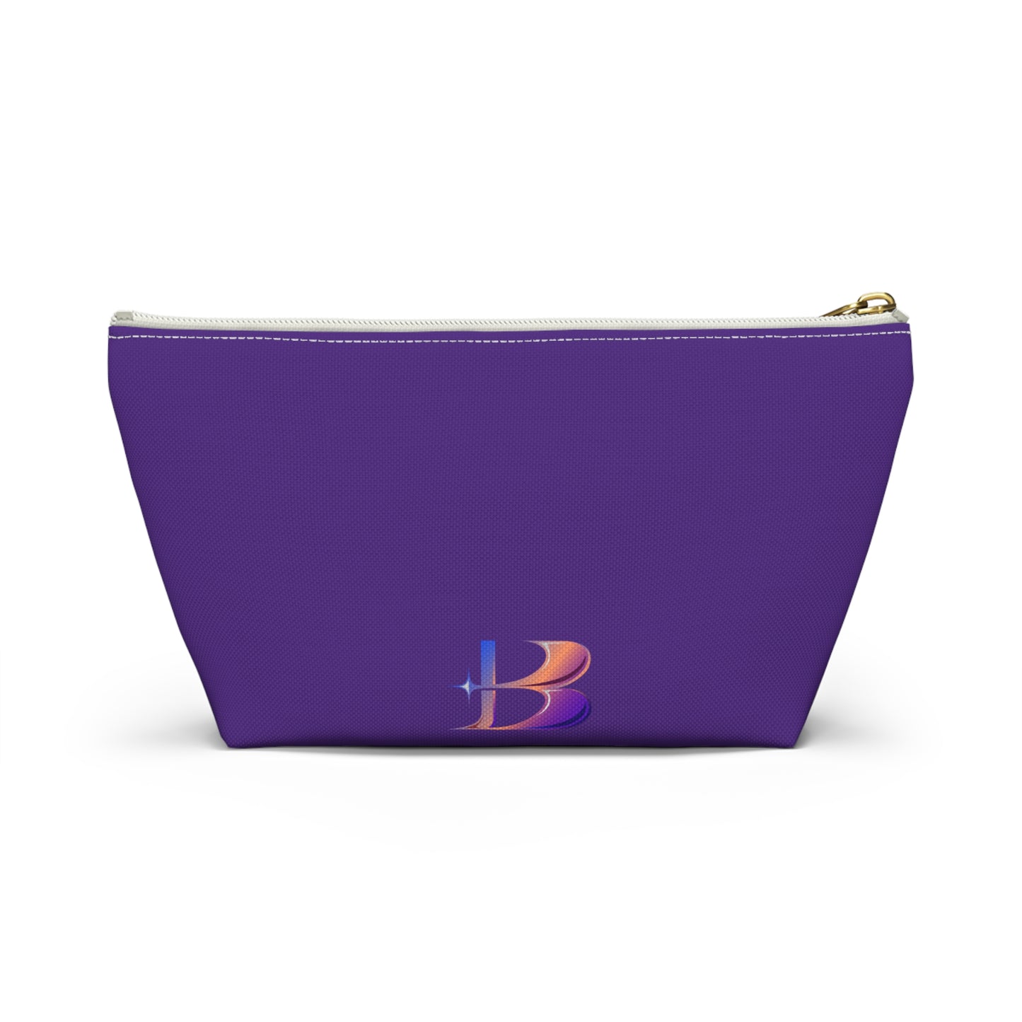 Purple Flower Pouch w T-bottom (Custom Creations By Catelyn) PURPLE