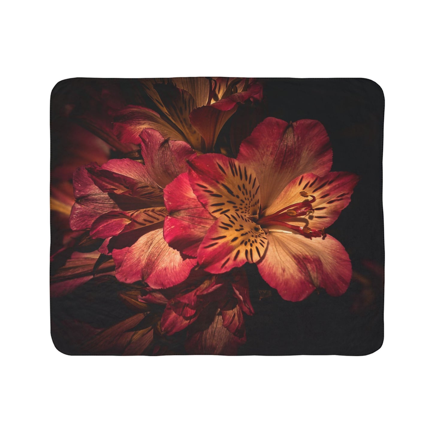 Pink Lily Fleece Sherpa Blanket (SP Photography Collection)