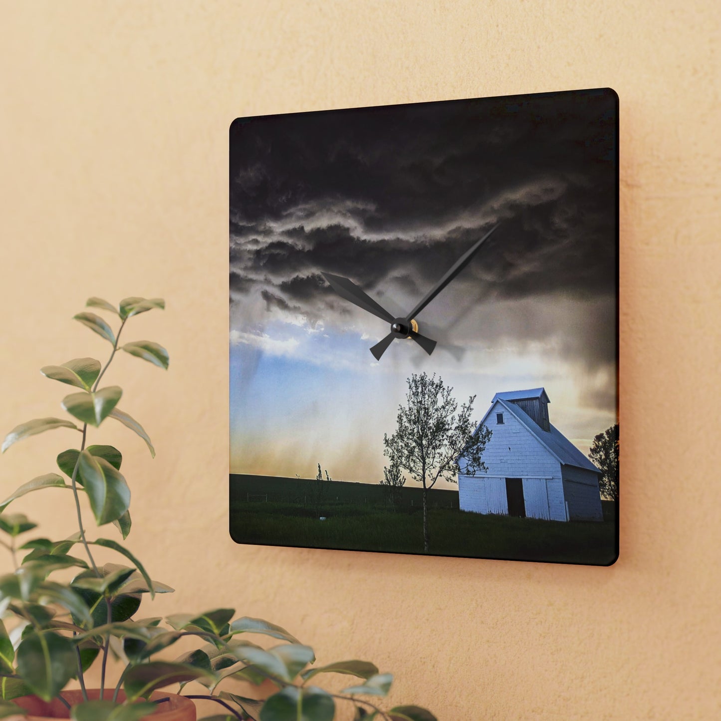 Cloudy Barn Wall Clock (SP Photography Collection)