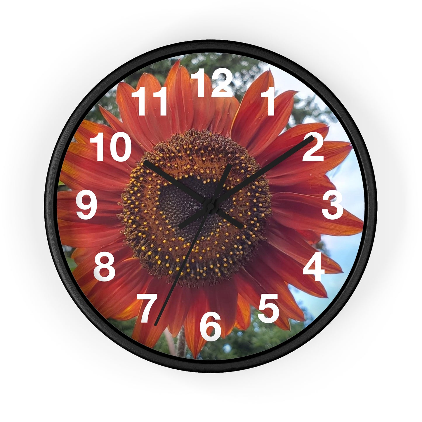 Heart Sunflower Wall Clock (Enchanted Exposures By Tammy Lyne)