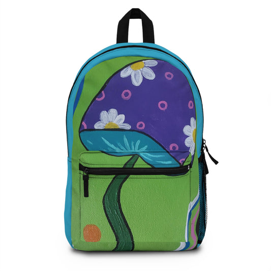 Marguerite Mushroom Backpack (Peculiar Paintings Collection) BLUE