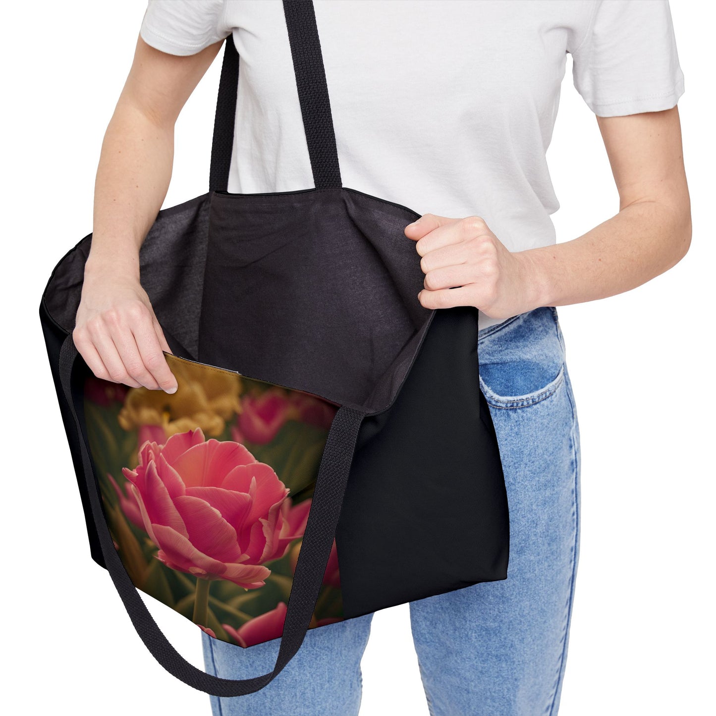 Pink Buttercup Weekender Tote Bag (SP Photography Collection) BLACK