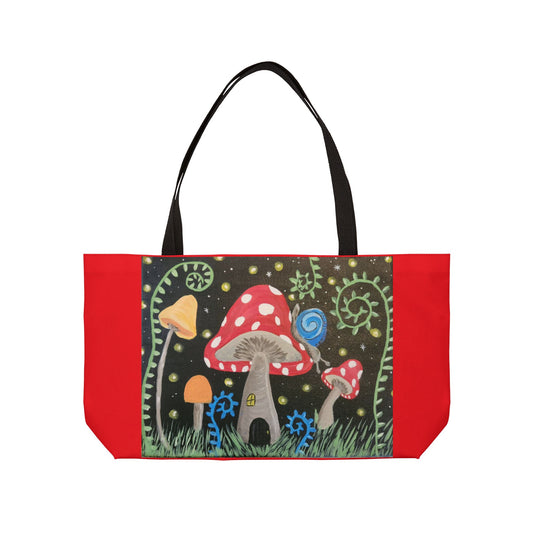 Magical Mushrooms Weekender Tote Bag (Brookson Collection) RED