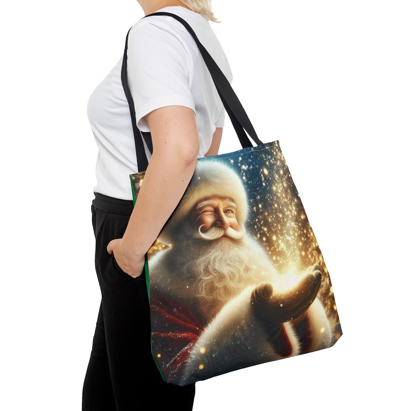 Santa Magic Tote Bag (ai B & J Collections) GREEN