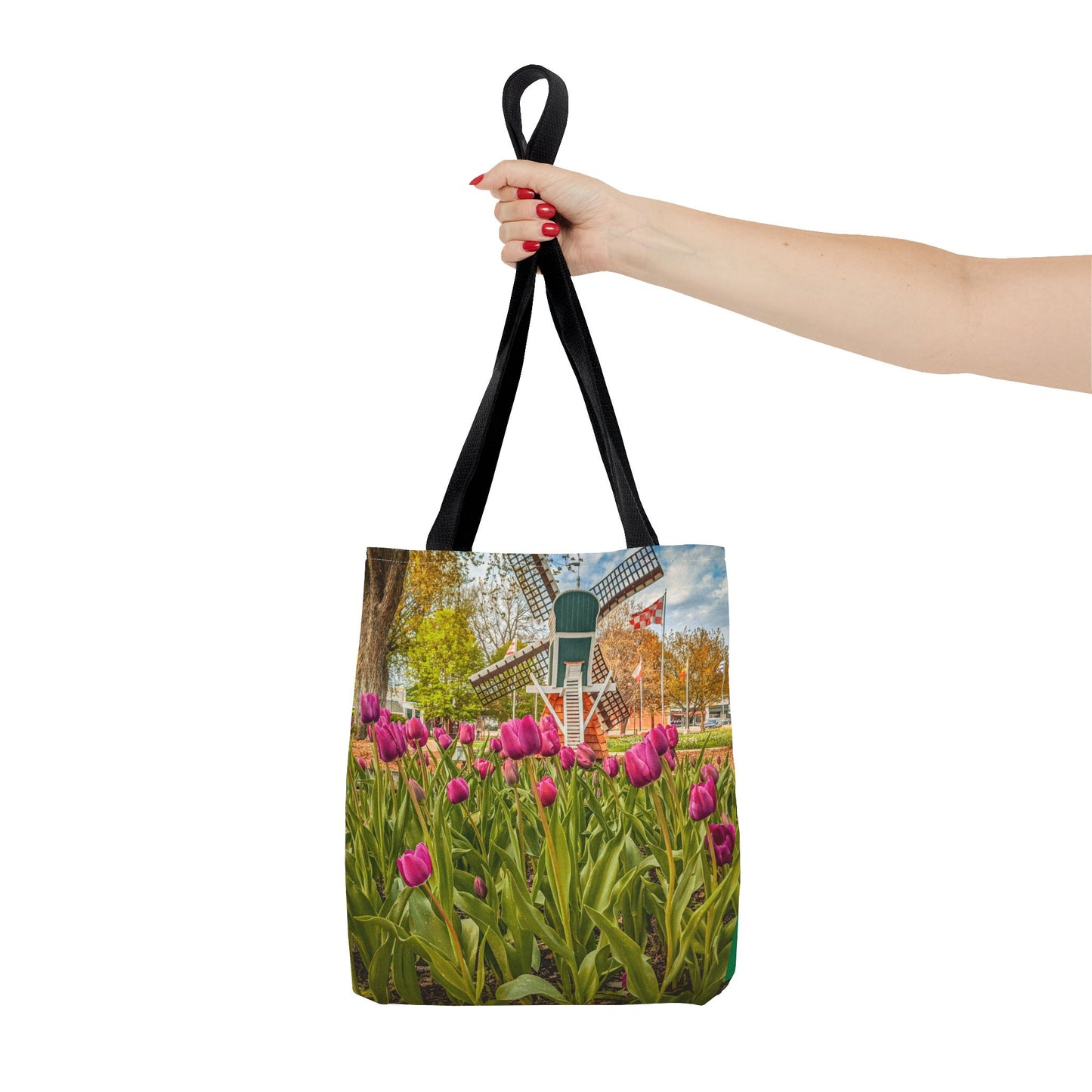 Windmill Tulips Tote Bag (SP Photography Collection) GREEN