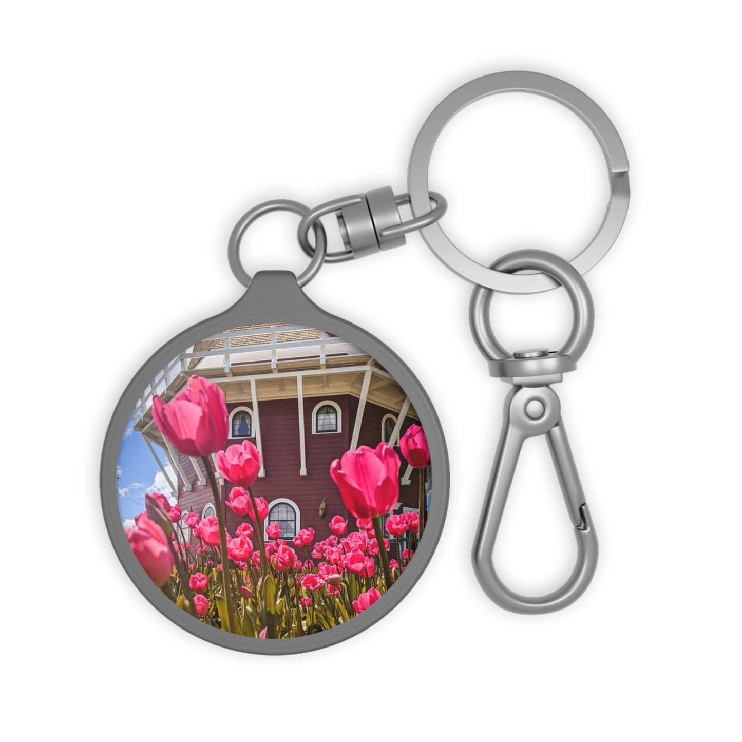 Windmill Pink Tulips  Key Ring (SP Photography Collection)