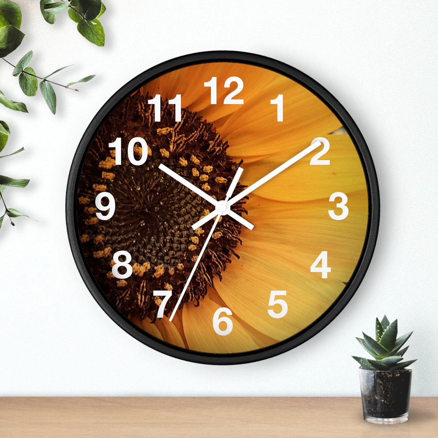 Sun Ray Sunflower Wall Clock (SP Photography Collection)