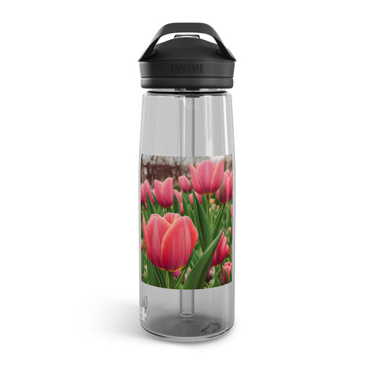 Pink Tulip CamelBak Eddy®  Water Bottle, 25oz (SP Photography Collection)