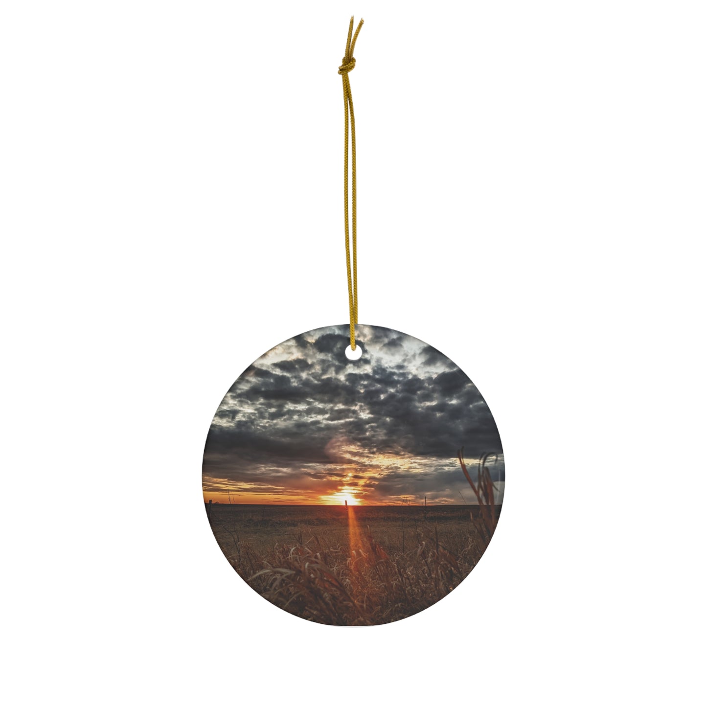 Cloudy Skies Ceramic Ornament (SP Photography Collection)