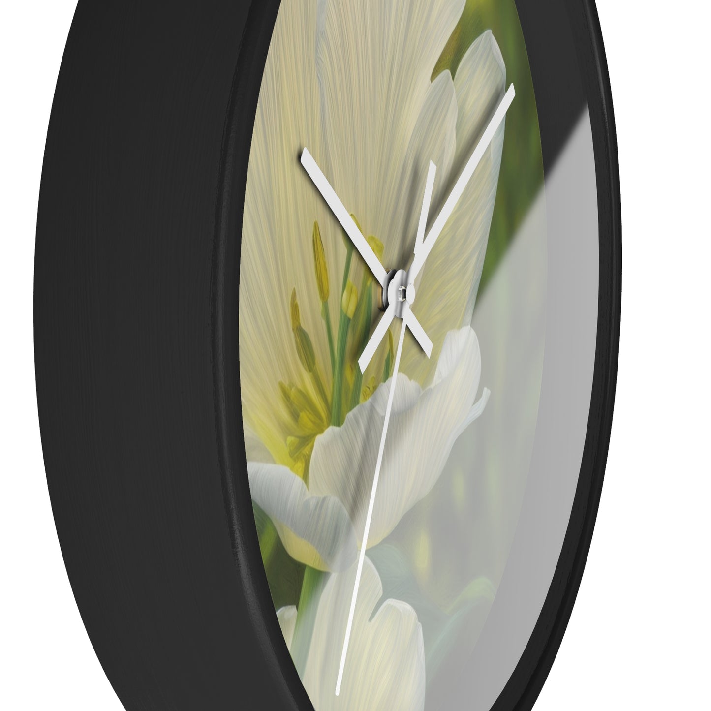 White Tulip Wall Clock (SP Photography Collection)