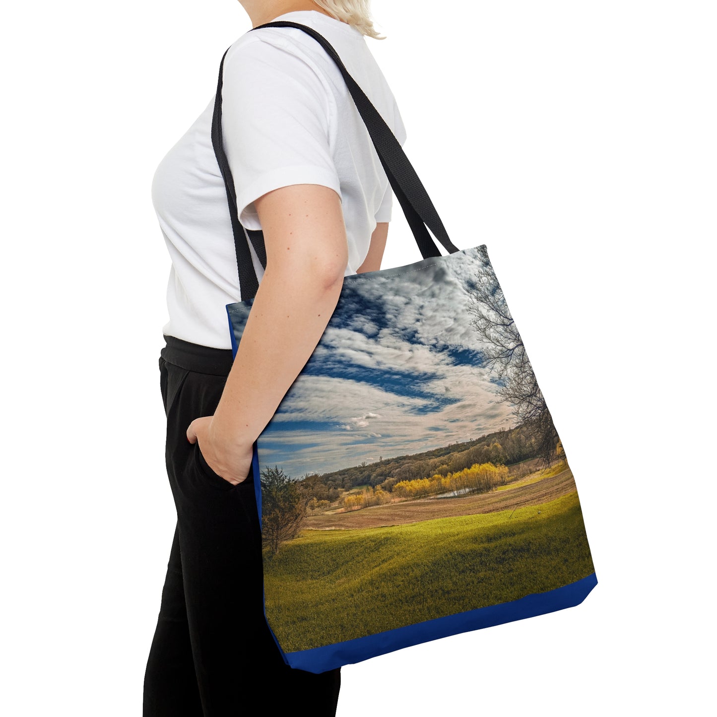 Rolling Clouds Road Tote Bag (SP Photography Collection) NAVY